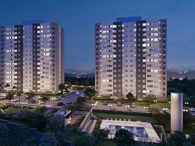 Imagem: O apartamento possui 2 Dormitórios, 1 Banheiro, 1 Vaga na