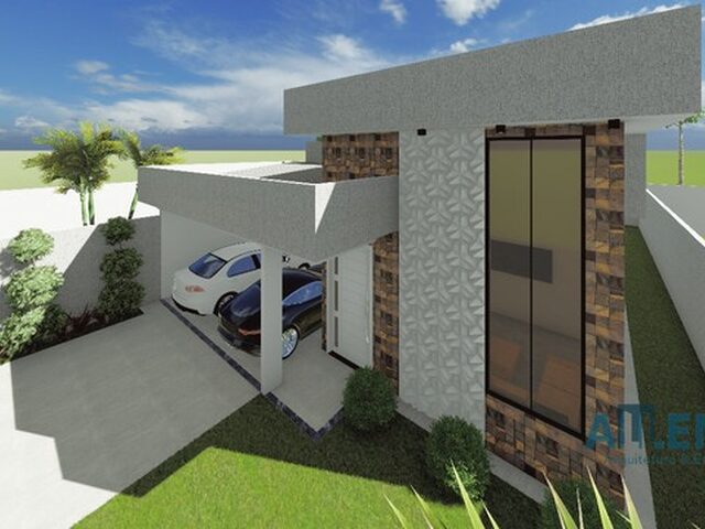 Imagem: A casa possui 3 Dormitórios, 1 Banheiro, 4 Vagas na