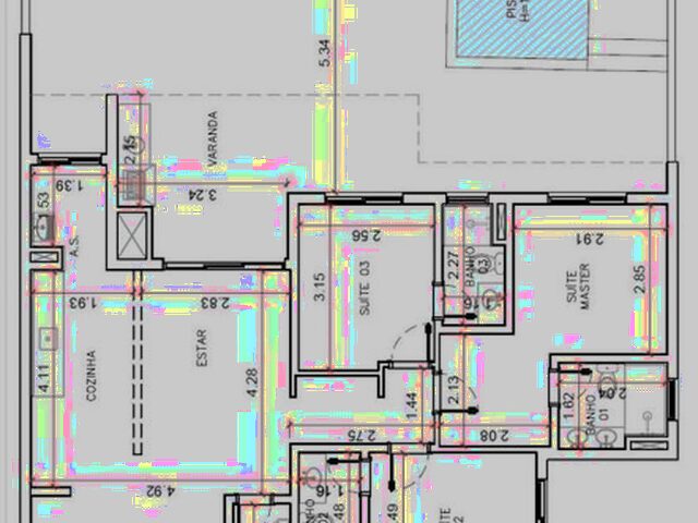 Imagem: O apartamento possui 3 Dormitórios, 3 Suítes, 3