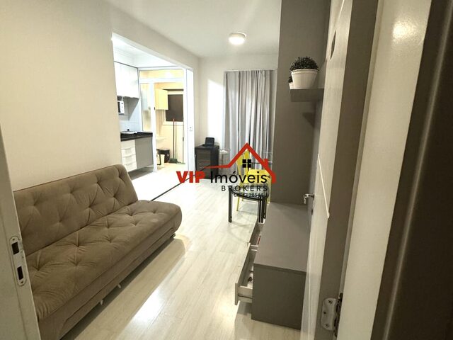 Imagem: O studio possui 1 Dormitório, 1 Suíte, 1 Banheiro, 1 Vaga