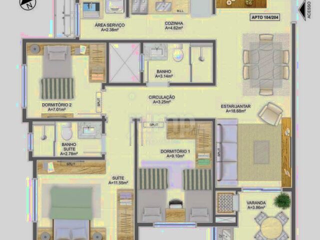 Imagem 2: Residencial Saint Exupéry - Apartamento com 3 Dormitórios À Venda, 81 M² - Campeche