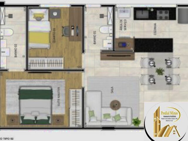 Imagem 14: APARTAMENTO COM 2 QUARTOS, SENDO 1 SUÍTE À VENDA, 65M² POR R$ 905.000,00
