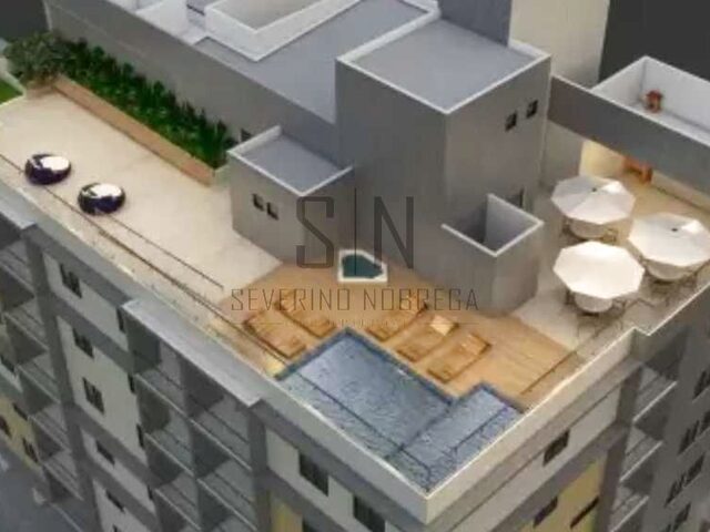 Imagem 1: Flat à venda praia do poço, com 41,42m² - Quarto, WC social, Cozinha, área de