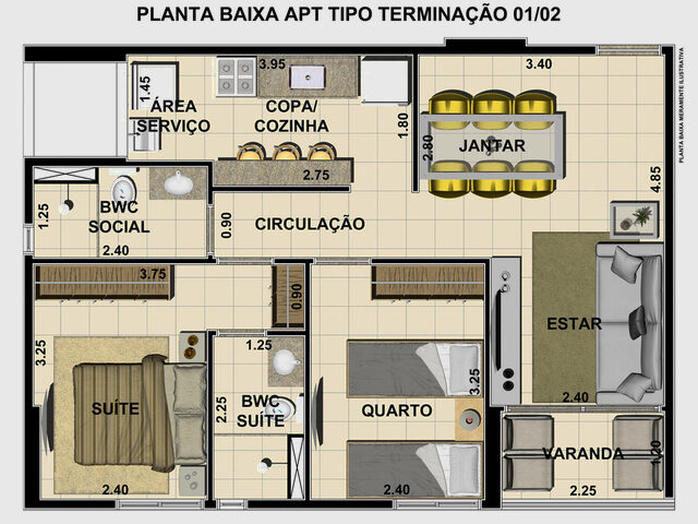 Imagem 2: Duetto Apartamento com 2 dormitórios